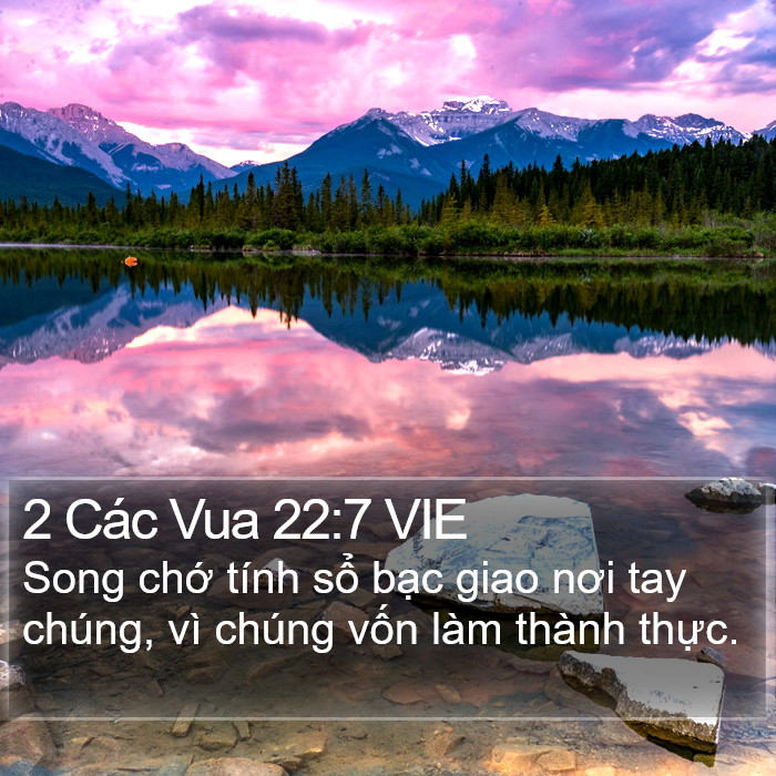 2 Các Vua 22:7 VIE Bible Study