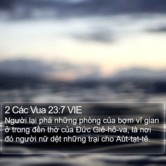 2 Các Vua 23:7 VIE Bible Study