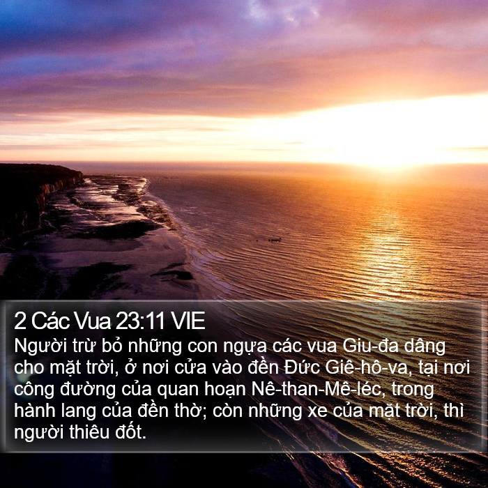 2 Các Vua 23:11 VIE Bible Study