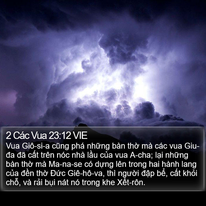 2 Các Vua 23:12 VIE Bible Study