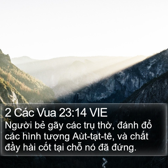 2 Các Vua 23:14 VIE Bible Study