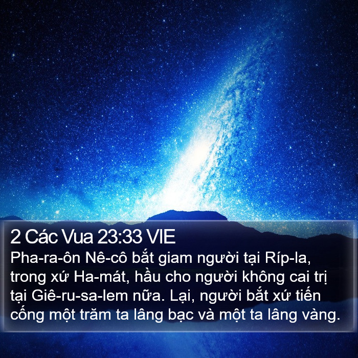 2 Các Vua 23:33 VIE Bible Study