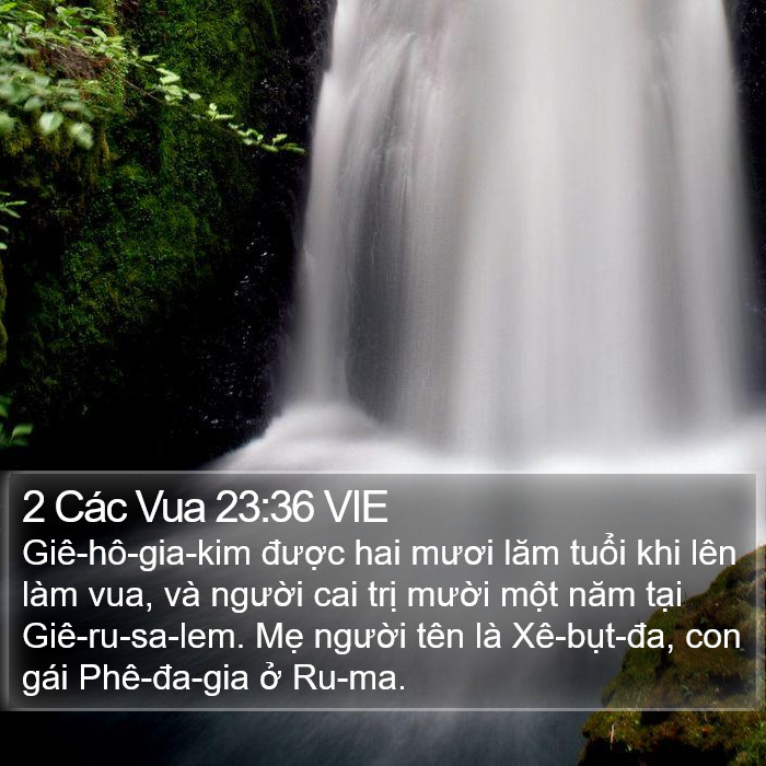2 Các Vua 23:36 VIE Bible Study