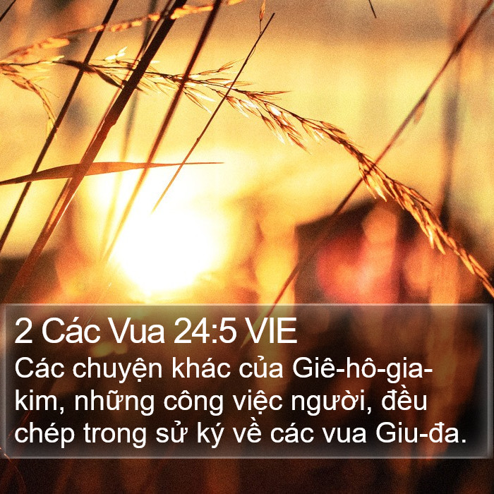 2 Các Vua 24:5 VIE Bible Study