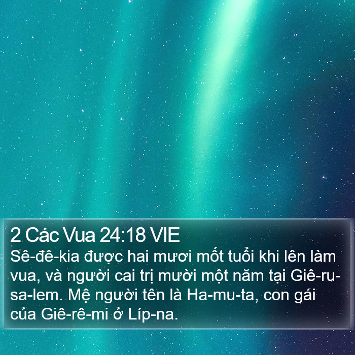 2 Các Vua 24:18 VIE Bible Study