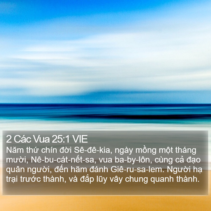 2 Các Vua 25:1 VIE Bible Study