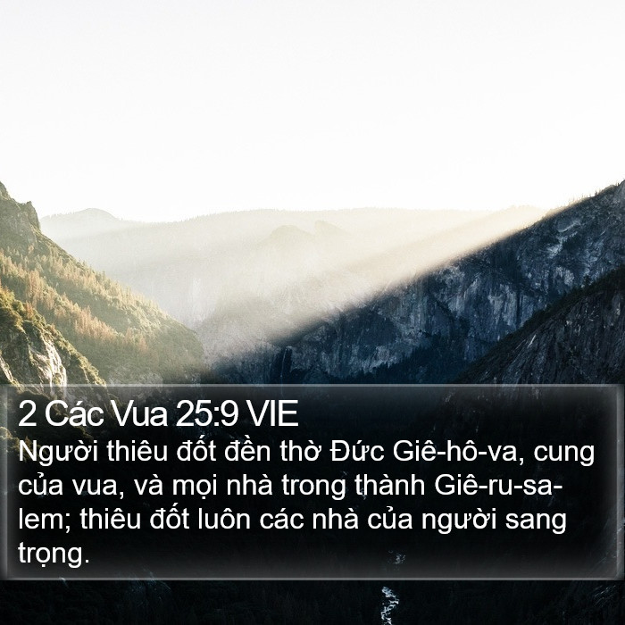 2 Các Vua 25:9 VIE Bible Study