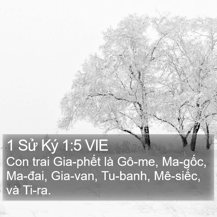 1 Sử Ký 1:5 VIE Bible Study