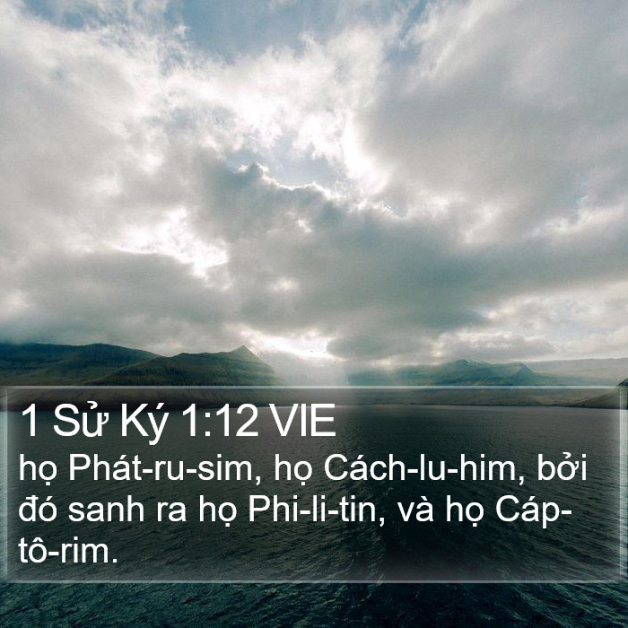 1 Sử Ký 1:12 VIE Bible Study