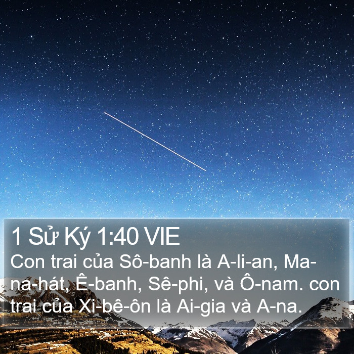 1 Sử Ký 1:40 VIE Bible Study