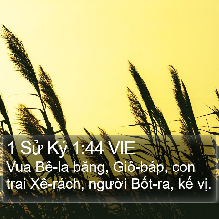 1 Sử Ký 1:44 VIE Bible Study