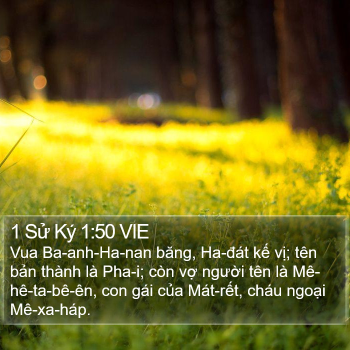 1 Sử Ký 1:50 VIE Bible Study