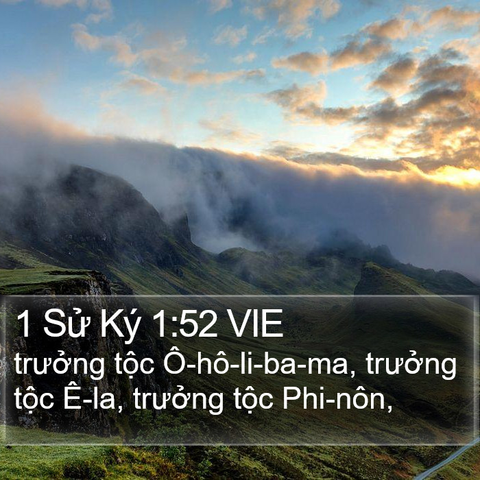 1 Sử Ký 1:52 VIE Bible Study