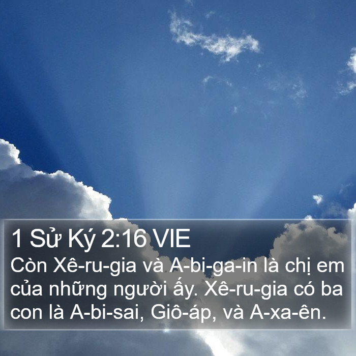 1 Sử Ký 2:16 VIE Bible Study