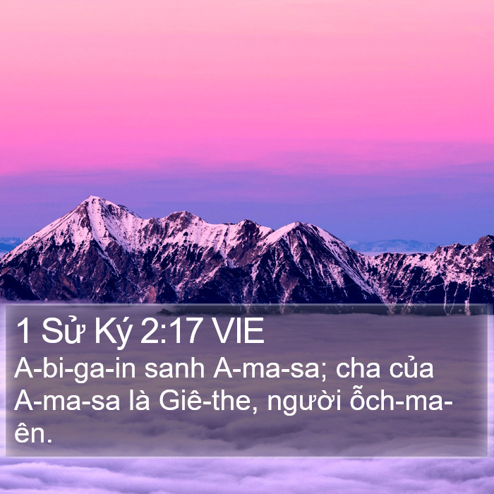 1 Sử Ký 2:17 VIE Bible Study