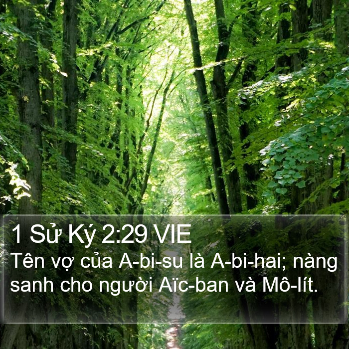 1 Sử Ký 2:29 VIE Bible Study