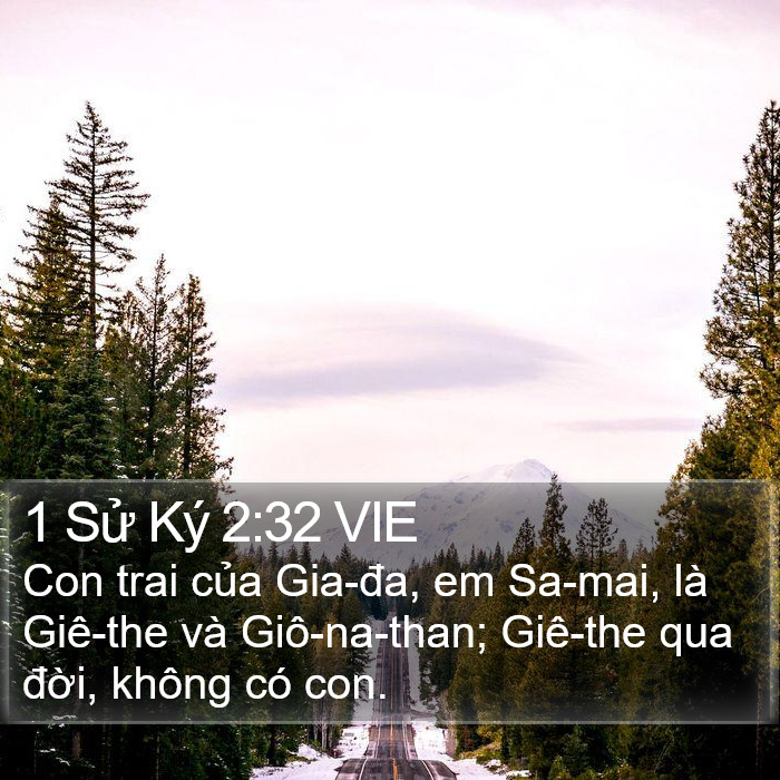 1 Sử Ký 2:32 VIE Bible Study