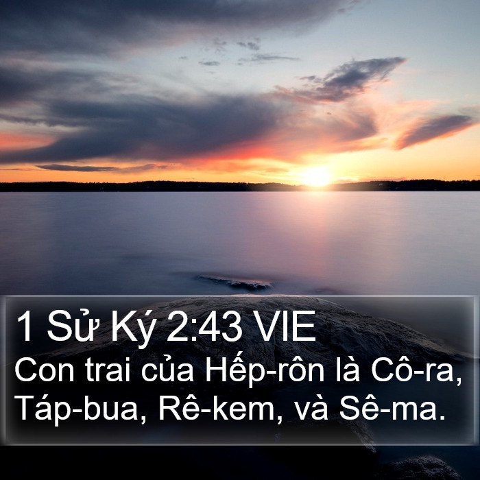 1 Sử Ký 2:43 VIE Bible Study