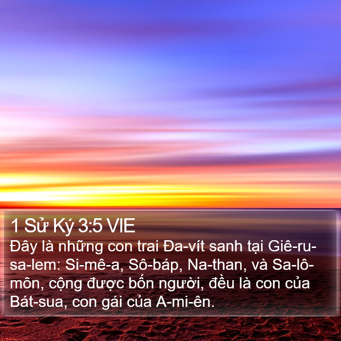 1 Sử Ký 3:5 VIE Bible Study