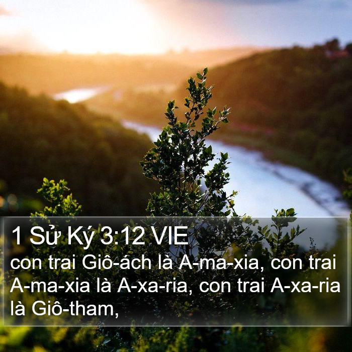1 Sử Ký 3:12 VIE Bible Study