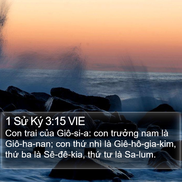 1 Sử Ký 3:15 VIE Bible Study