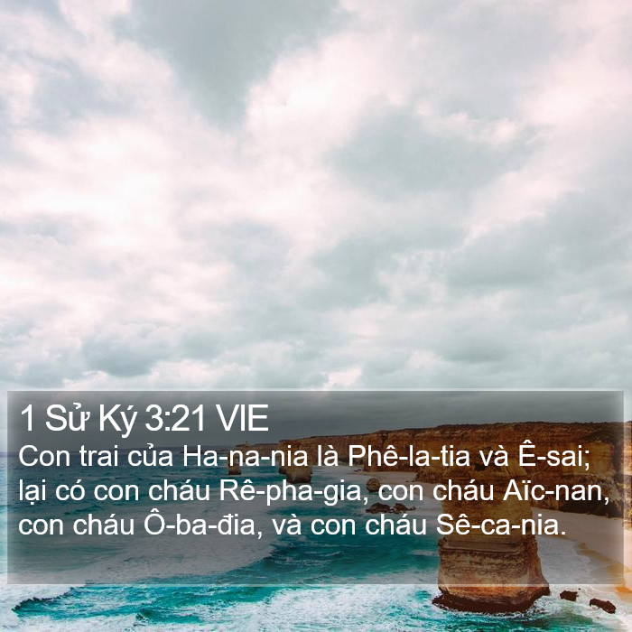 1 Sử Ký 3:21 VIE Bible Study