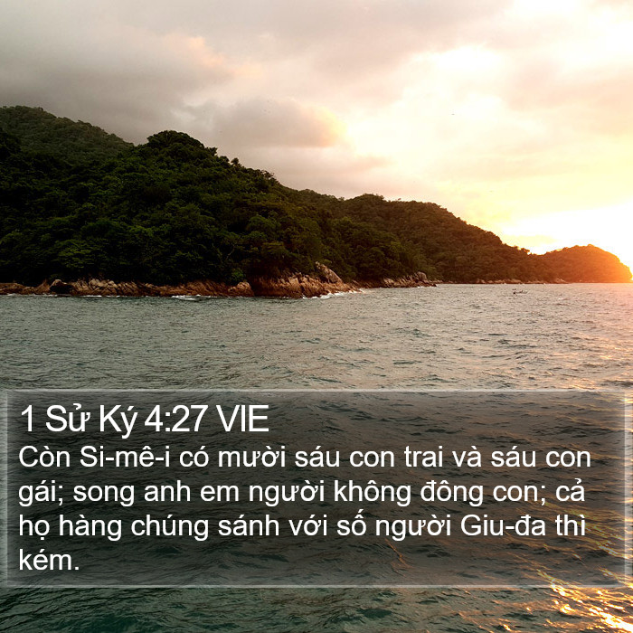 1 Sử Ký 4:27 VIE Bible Study