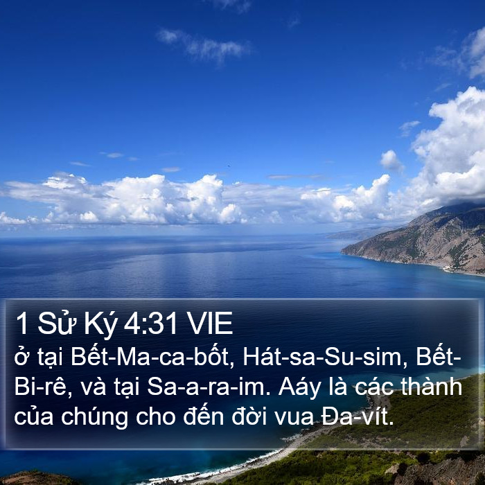 1 Sử Ký 4:31 VIE Bible Study
