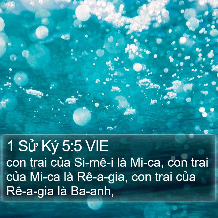 1 Sử Ký 5:5 VIE Bible Study