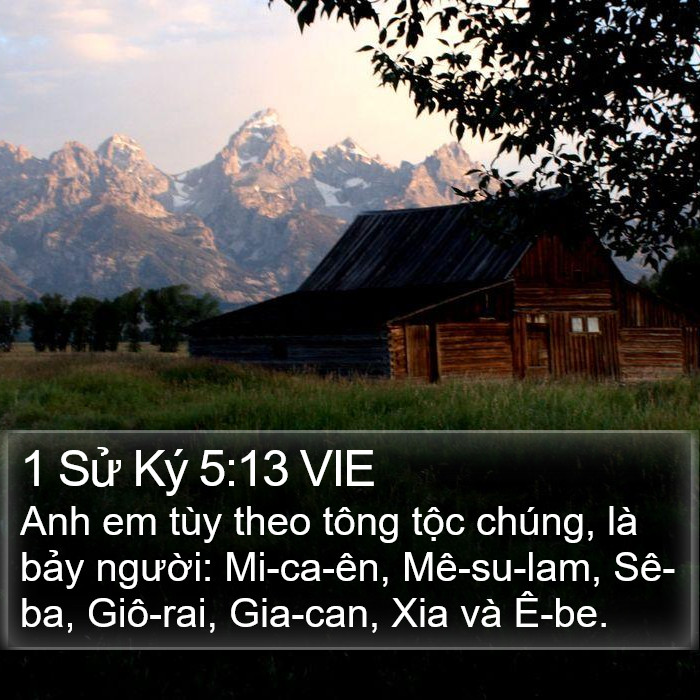 1 Sử Ký 5:13 VIE Bible Study