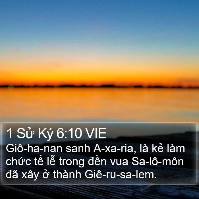 1 Sử Ký 6:10 VIE Bible Study