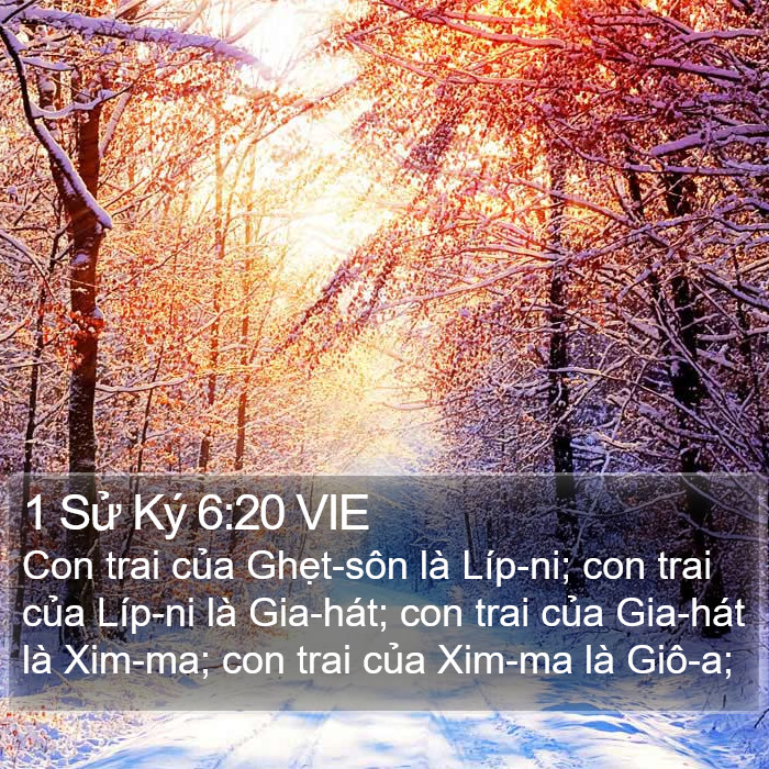 1 Sử Ký 6:20 VIE Bible Study