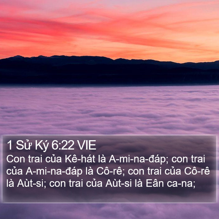 1 Sử Ký 6:22 VIE Bible Study