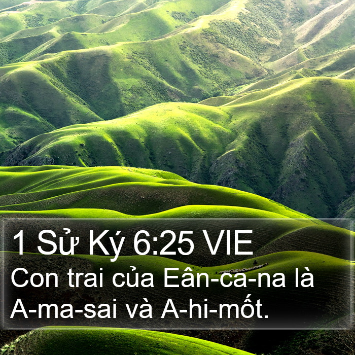 1 Sử Ký 6:25 VIE Bible Study