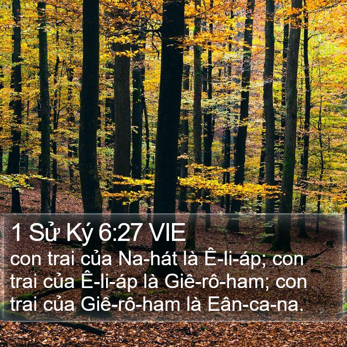 1 Sử Ký 6:27 VIE Bible Study