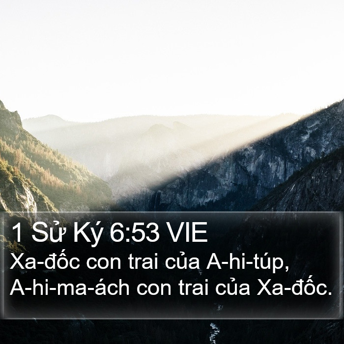 1 Sử Ký 6:53 VIE Bible Study