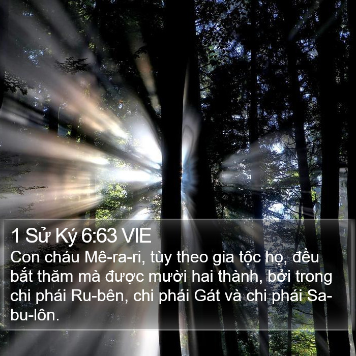 1 Sử Ký 6:63 VIE Bible Study