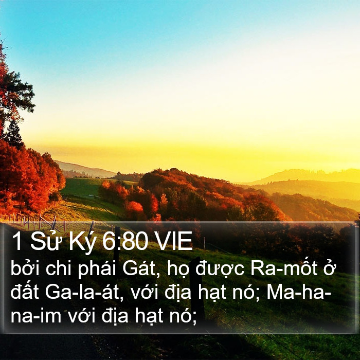 1 Sử Ký 6:80 VIE Bible Study