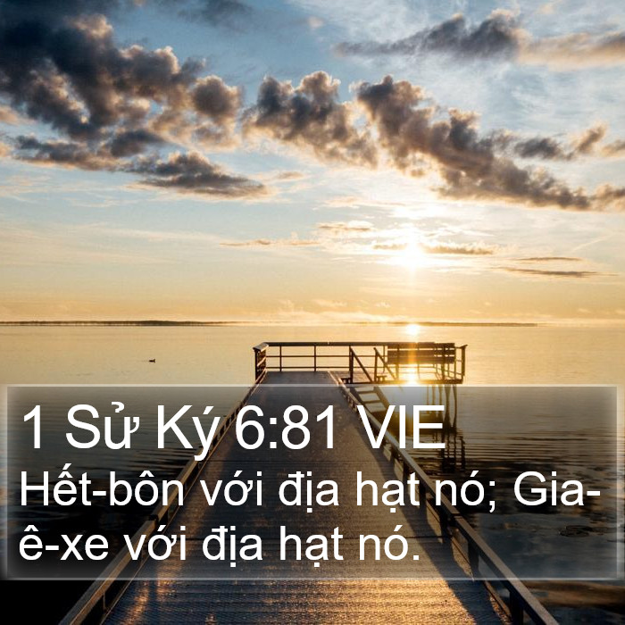 1 Sử Ký 6:81 VIE Bible Study