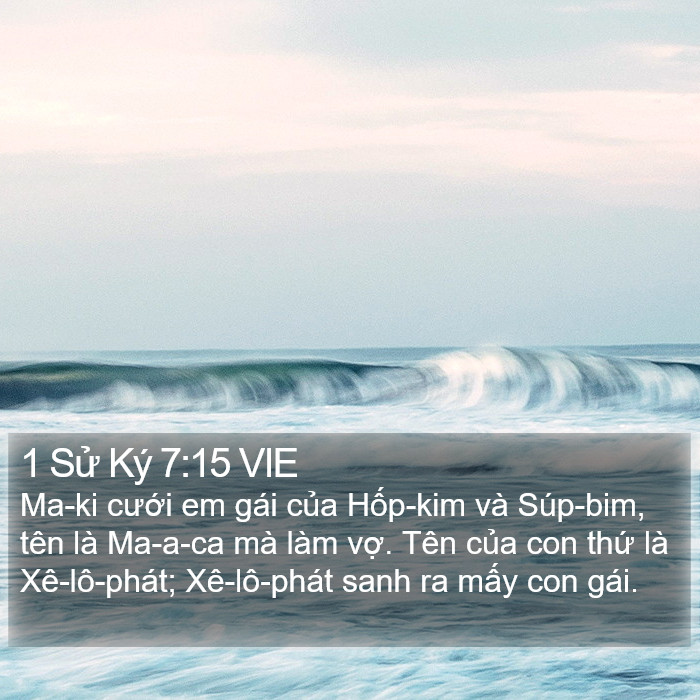 1 Sử Ký 7:15 VIE Bible Study