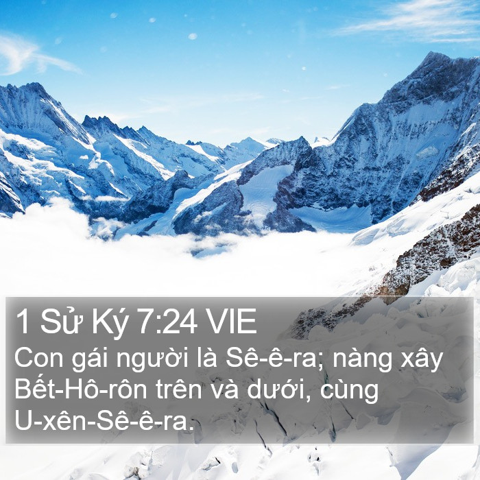 1 Sử Ký 7:24 VIE Bible Study