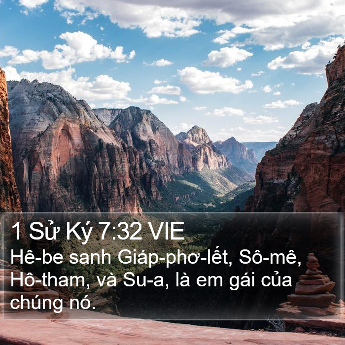 1 Sử Ký 7:32 VIE Bible Study