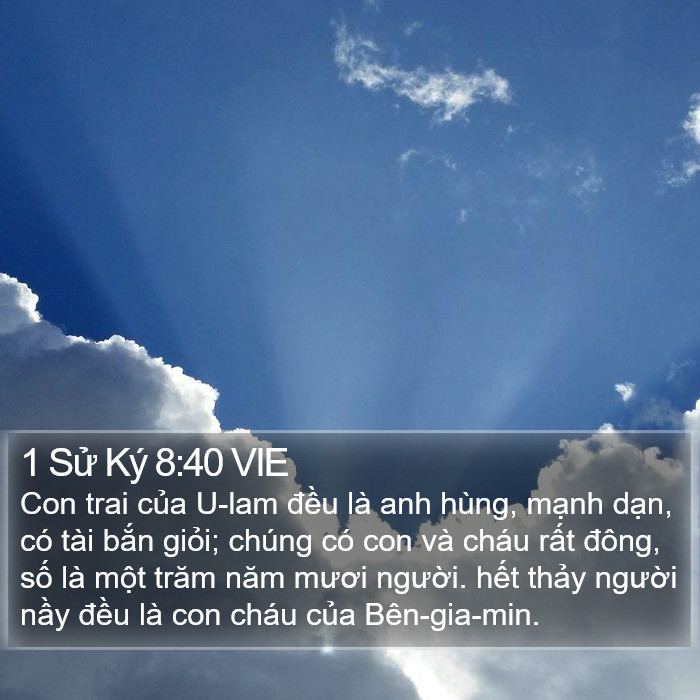 1 Sử Ký 8:40 VIE Bible Study