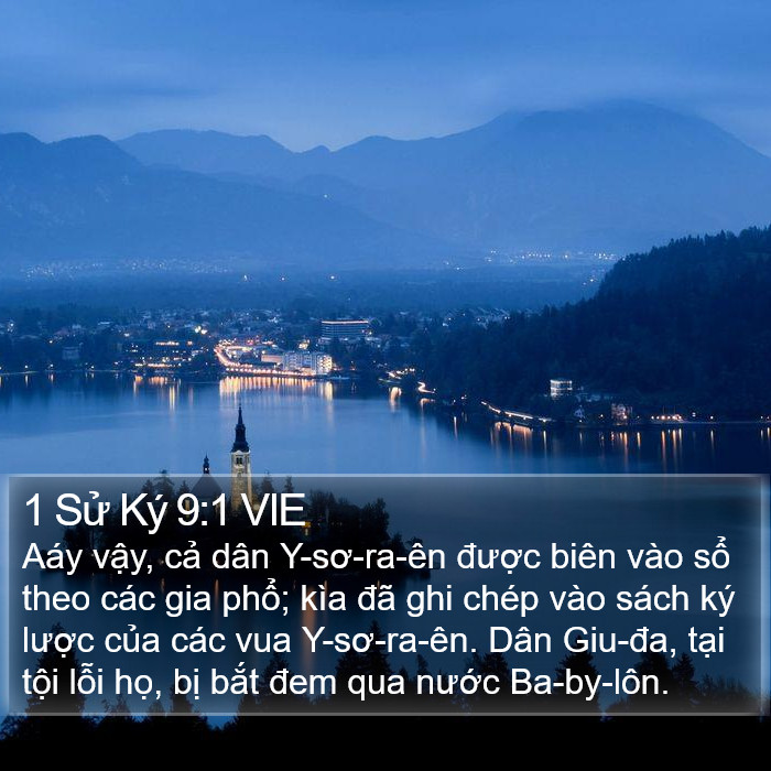 1 Sử Ký 9:1 VIE Bible Study