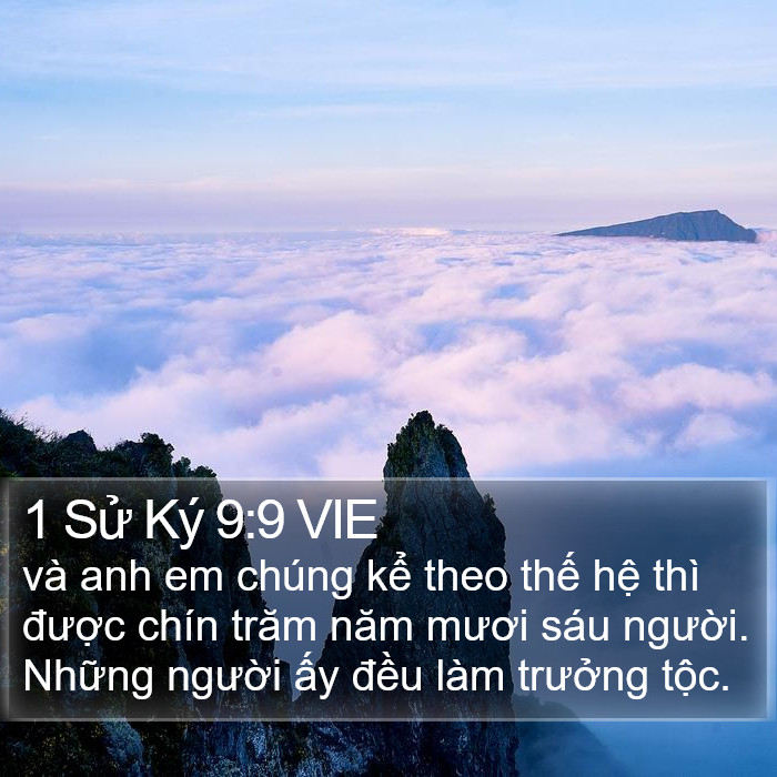 1 Sử Ký 9:9 VIE Bible Study