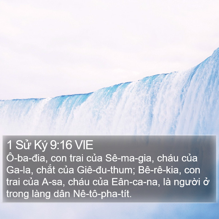 1 Sử Ký 9:16 VIE Bible Study