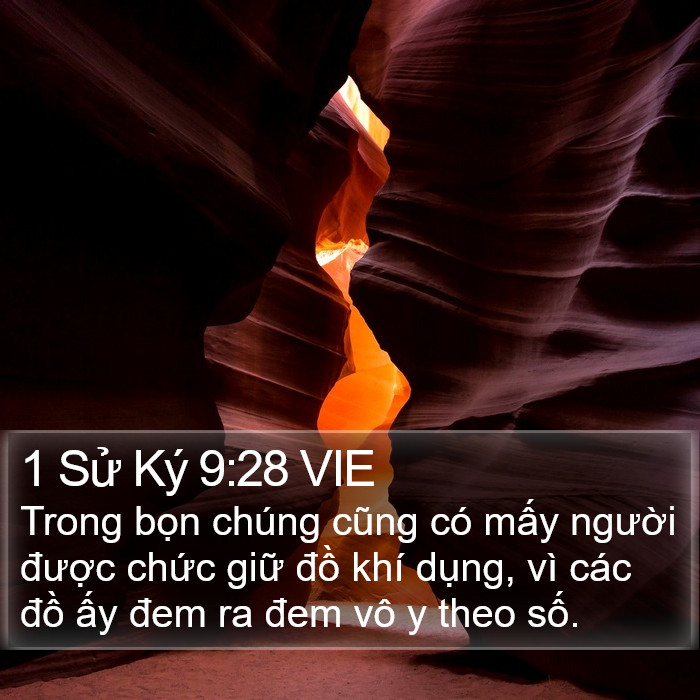 1 Sử Ký 9:28 VIE Bible Study