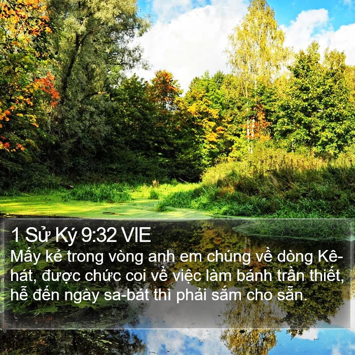 1 Sử Ký 9:32 VIE Bible Study