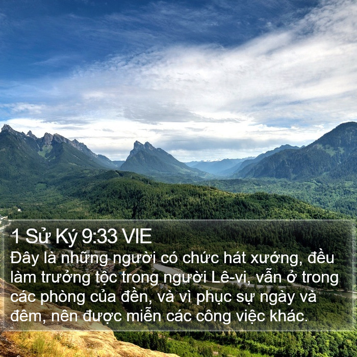 1 Sử Ký 9:33 VIE Bible Study