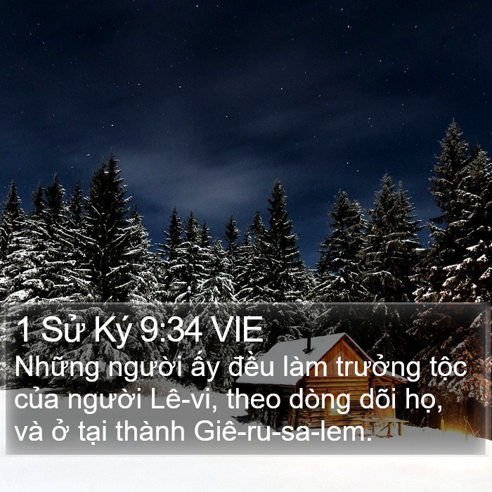 1 Sử Ký 9:34 VIE Bible Study